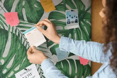 Monstera leaf shaped cork memo board