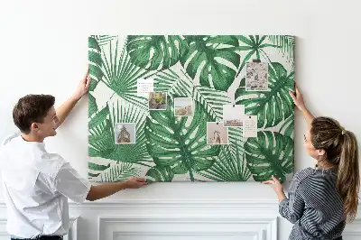 Monstera leaf shaped cork memo board