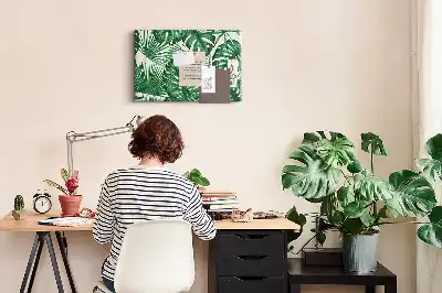 Monstera leaf shaped cork memo board