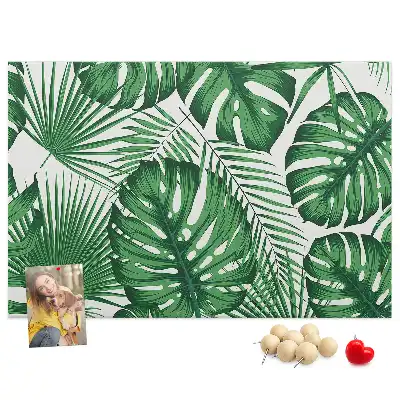 Monstera leaf shaped cork memo board
