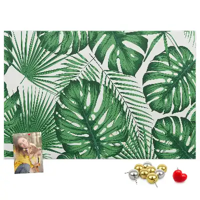 Monstera leaf shaped cork memo board