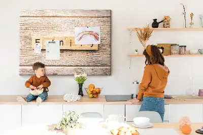 Printed Family Lettering Cork Board