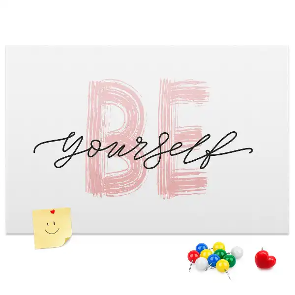Be Yourself Printed Cork Memo Board