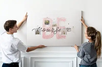 Be Yourself Printed Cork Memo Board