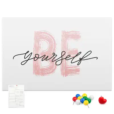 Be Yourself Printed Cork Memo Board