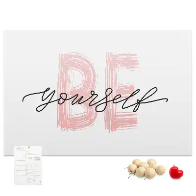 Be Yourself Printed Cork Memo Board