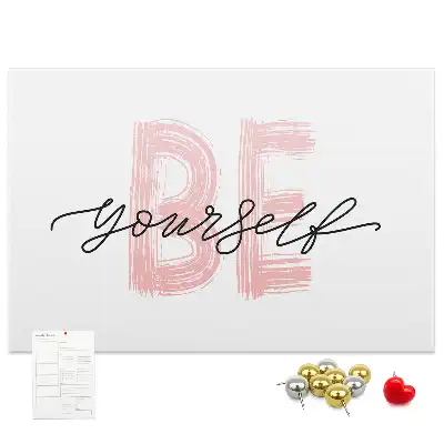 Be Yourself Printed Cork Memo Board