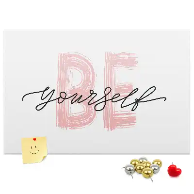 Be Yourself Printed Cork Memo Board