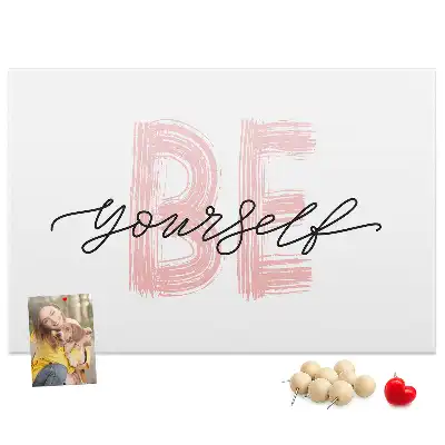 Be Yourself Printed Cork Memo Board