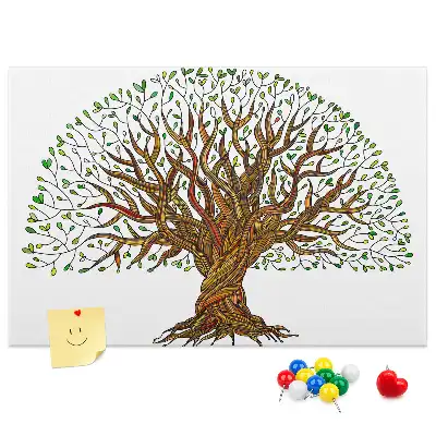 Tree roots cork memo board