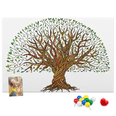 Tree roots cork memo board