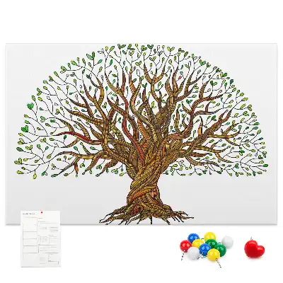 Tree roots cork memo board