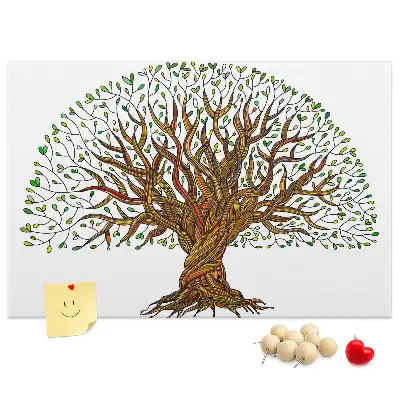 Cork memo board Tree roots