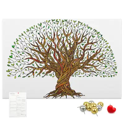 Cork memo board Tree roots