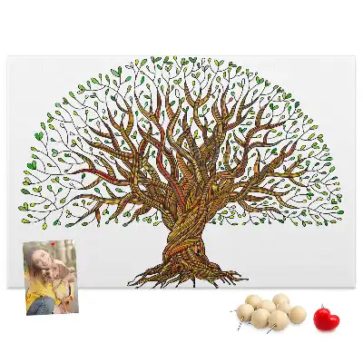 Tree roots cork memo board