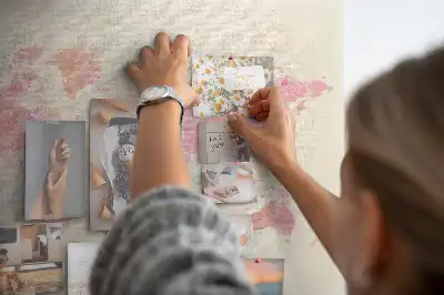 Watercolor World Map Printed Cork Board