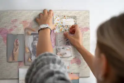 Watercolor World Map Printed Cork Board