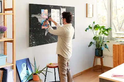 World Map Cork Memo Board