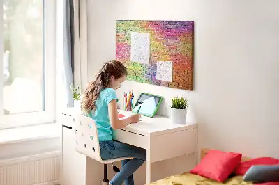 Printed Cork Board Painted wall