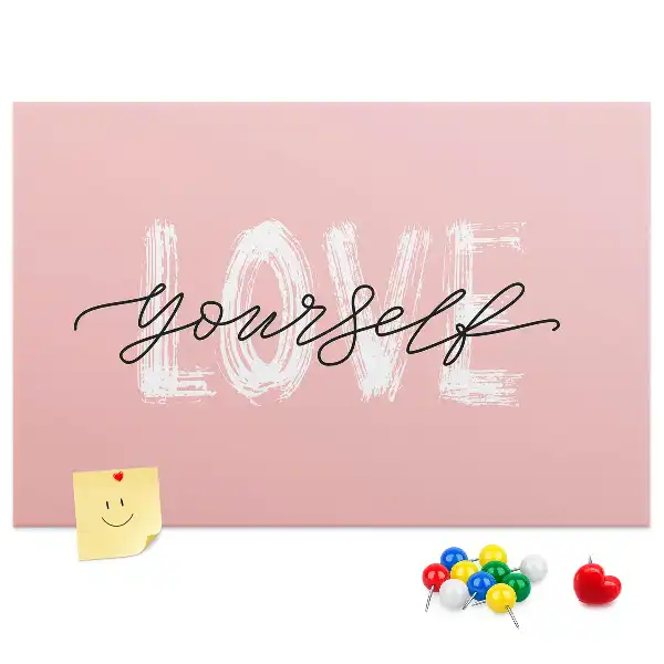 Love Yourself Printed Cork Board