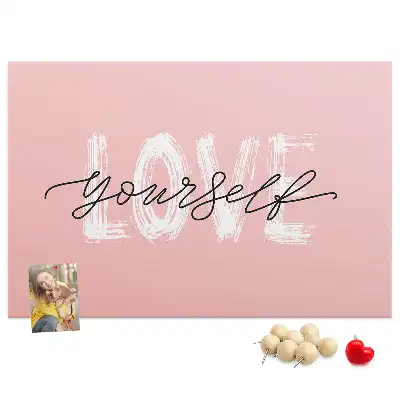 Love Yourself Printed Cork Board