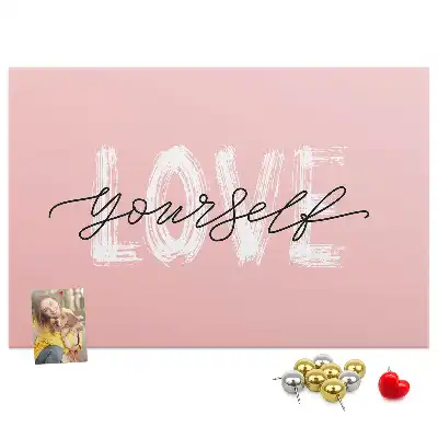 Love Yourself Printed Cork Board