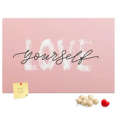 Love Yourself Printed Cork Board