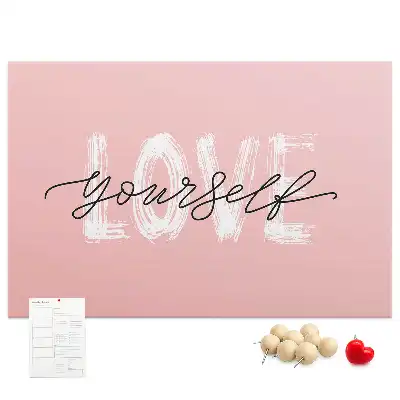 Love Yourself Printed Cork Board