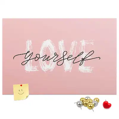 Love Yourself Printed Cork Board