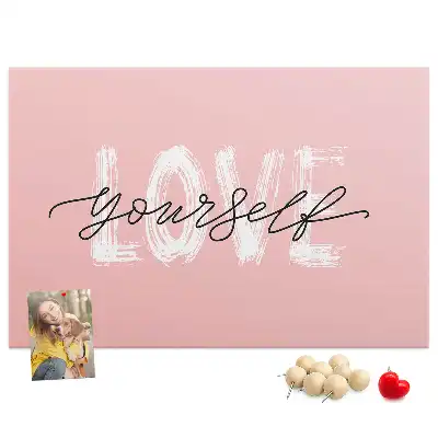 Love Yourself Printed Cork Board