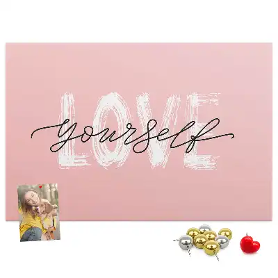Love Yourself Printed Cork Board