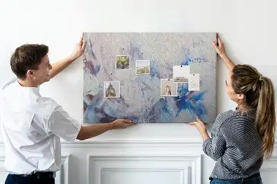 Brush movements cork memo board