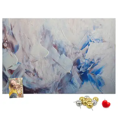 Brush movements cork memo board