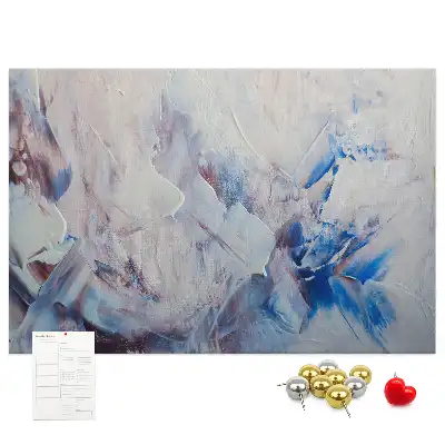 Cork memo board Brush movements