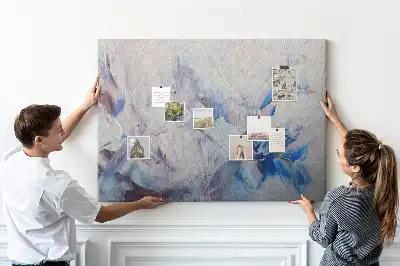 Cork memo board Brush movements