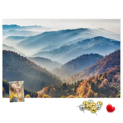 Printed Cork Memo Board Mountain landscape