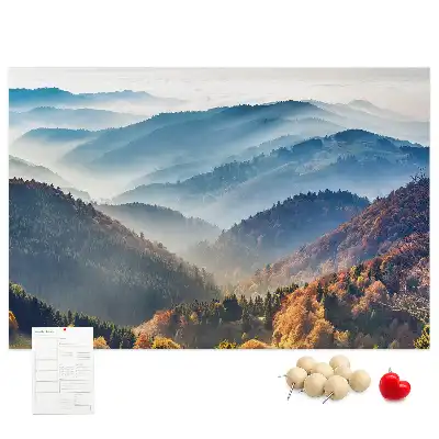 Printed Cork Memo Board Mountain landscape