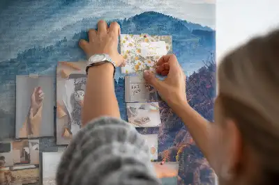 Printed Cork Memo Board Mountain landscape