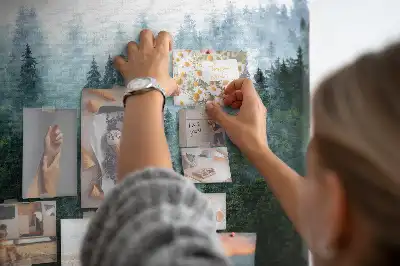 Cork memo board Misty forest