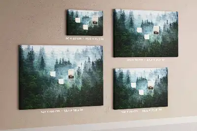 Cork memo board Misty forest