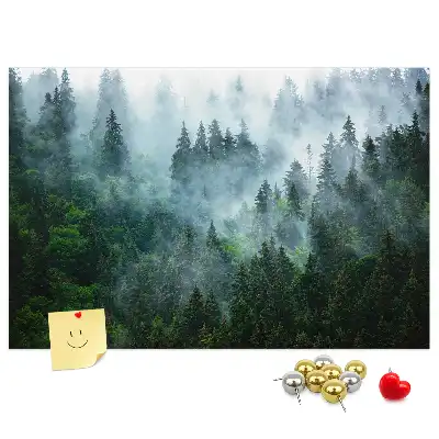 Cork memo board Misty forest