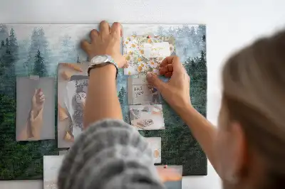 Misty forest cork memo board