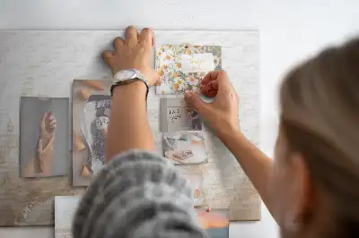 Abstract Grain Printed Cork Board