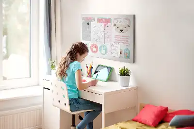 Printed Cork Memo Board with Happy Bookmarks