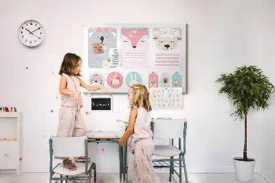 Printed Cork Memo Board with Happy Bookmarks