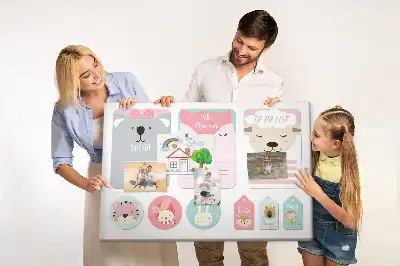 Printed Cork Memo Board with Happy Bookmarks