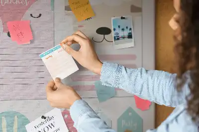 Printed Cork Memo Board with Happy Bookmarks
