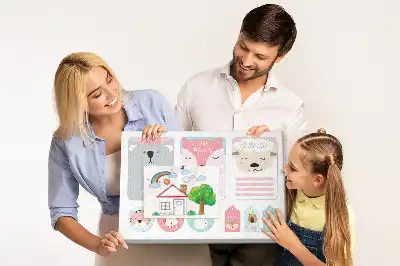 Printed Cork Memo Board with Happy Bookmarks