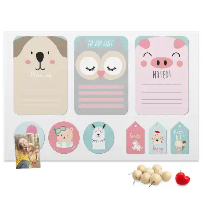 Happy Animals Cork Memo Board