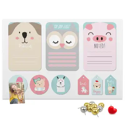 Happy Animals Cork Memo Board